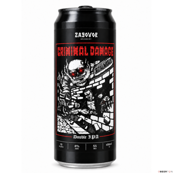 ж/б CRIMINAL DAMAGE (КРИМИНАЛ ДЭМЭДЖ) 0,45л(20шт) ЧЗ (ZAGOVOR)